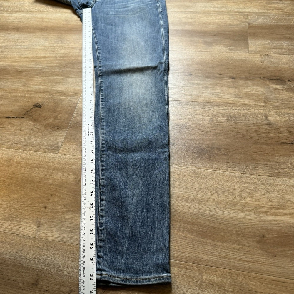 G-Star RAW Jeans Men 28x34 Blue 3301 Slim Button Fly Stretch Denim Streetwear - Picture 11 of 13